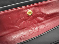 Chanel Classic Quilted Caviar Black Double flap Bag Pre Owned