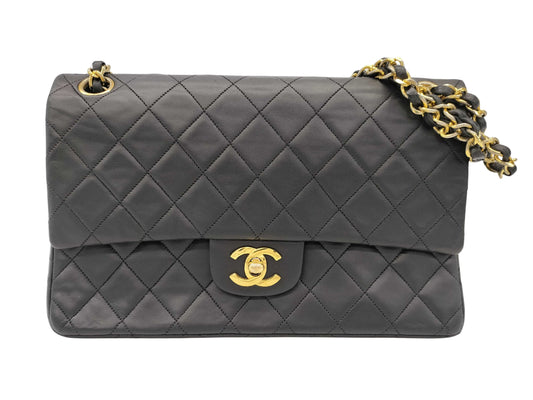Chanel Classic Quilted Caviar Black Double flap Bag Pre Owned