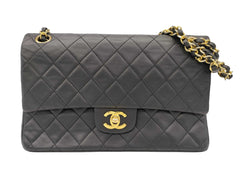 Chanel Classic Quilted Caviar Black Double flap Bag Pre Owned
