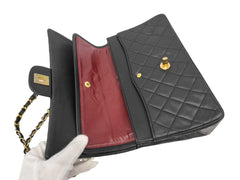 Chanel Classic Quilted Caviar Black Double flap Bag Pre Owned