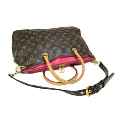 Louis Vuitton Pallas Brown Leather Bag Pre Owned