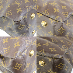 Louis Vuitton Pallas Brown Leather Bag Pre Owned