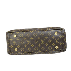 Louis Vuitton Pallas Brown Leather Bag Pre Owned