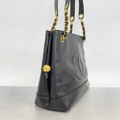 CHANEL CC LOGO BLACK TOTE BAG PRE-OWNED